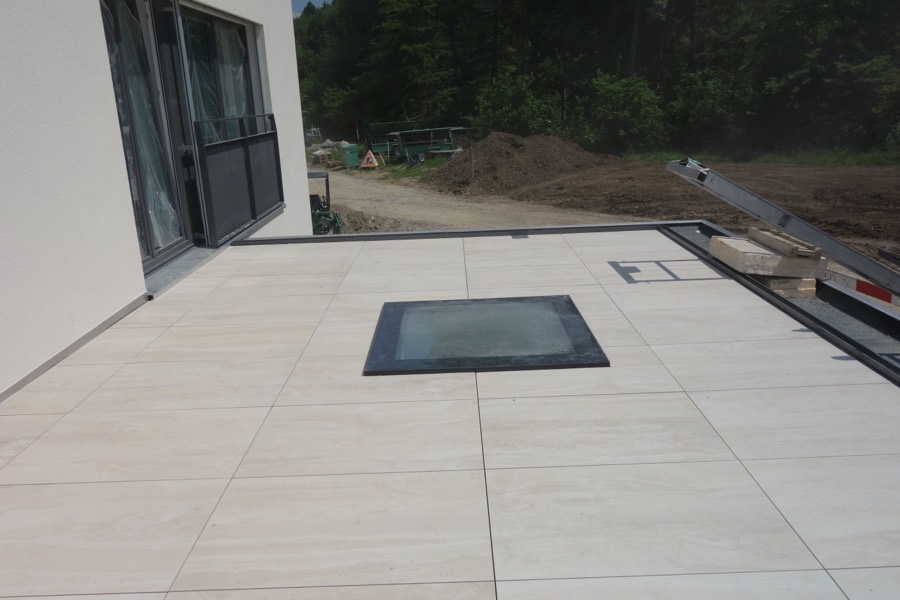 Begehbares Oblicht nach dem Platteneinbau